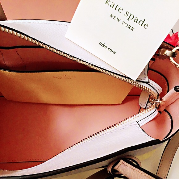 Kate Spade Cameron Street Satchel White/Yellow.NWT - Picture 10 of 14